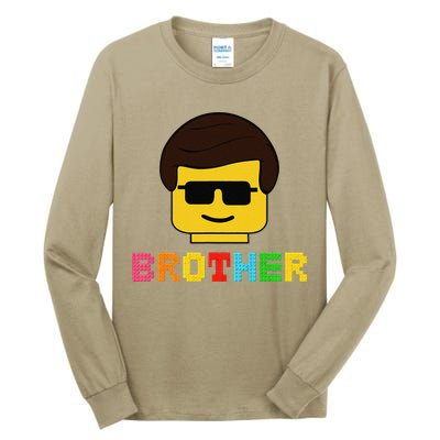 Block Brick Building Brother Master Builder Matching Family Tall Long Sleeve T-Shirt