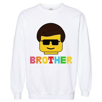 Block Brick Building Brother Master Builder Matching Family Garment-Dyed Sweatshirt