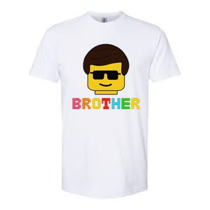 Block Brick Building Brother Master Builder Matching Family Softstyle CVC T-Shirt