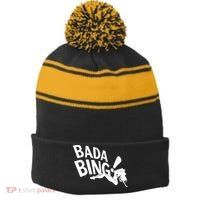 Bada Bing Stripe Pom Pom Beanie