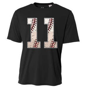 Baseball Birthday Boy Eleven 11 Years Old 11th Bday Party Cooling Performance Crew T-Shirt