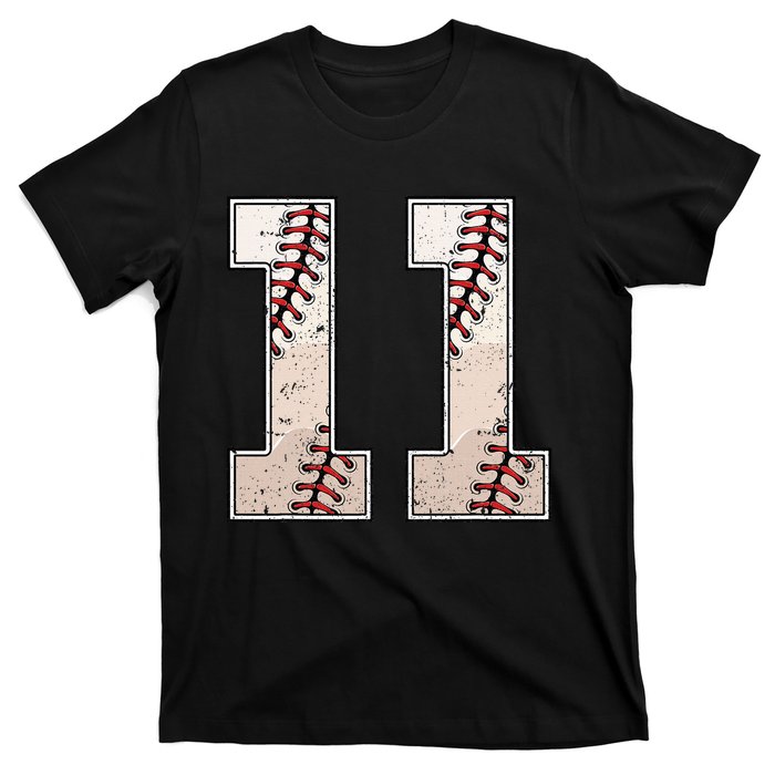 Baseball Birthday Boy Eleven 11 Years Old 11th Bday Party T-Shirt