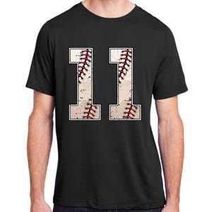 Baseball Birthday Boy Eleven 11 Years Old 11th Bday Party Adult ChromaSoft Performance T-Shirt