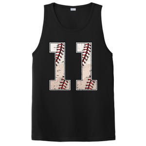 Baseball Birthday Boy Eleven 11 Years Old 11th Bday Party PosiCharge Competitor Tank