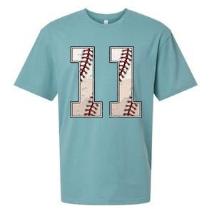 Baseball Birthday Boy Eleven 11 Years Old 11th Bday Party Sueded Cloud Jersey T-Shirt