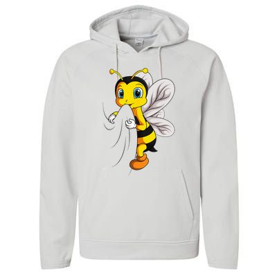 Bee Bumble Bee Performance Fleece Hoodie