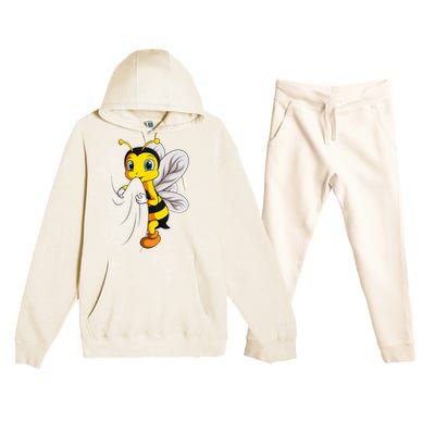 Bee Bumble Bee Premium Hooded Sweatsuit Set