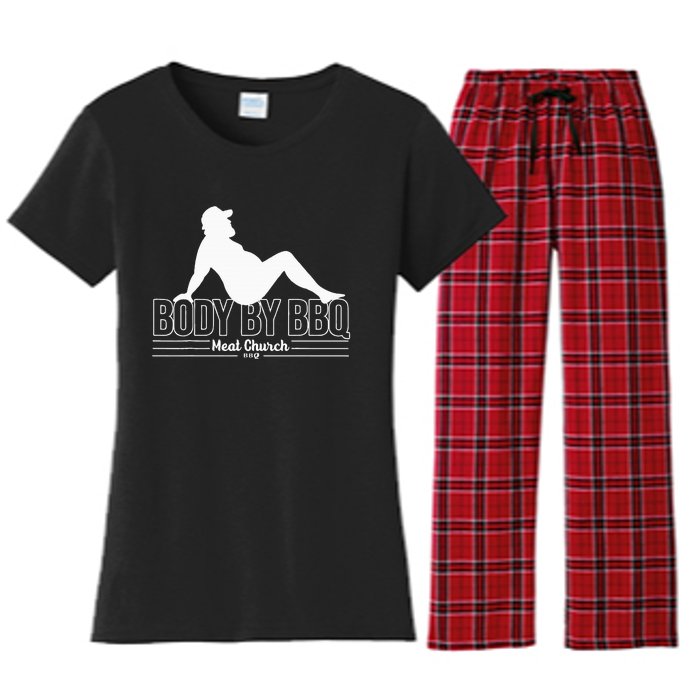 Body By Bbq Vintage Meat Church Hot Women's Flannel Pajama Set