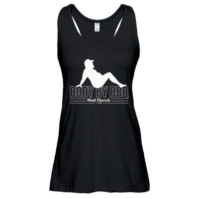 Body By Bbq Vintage Meat Church Hot Ladies Essential Flowy Tank