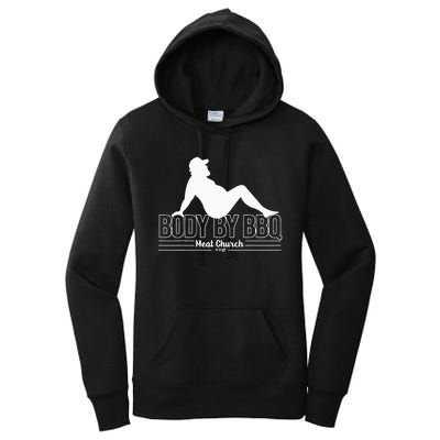 Body By Bbq Vintage Meat Church Hot Women's Pullover Hoodie