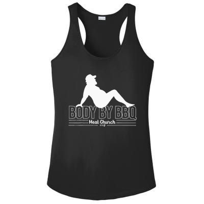 Body By Bbq Vintage Meat Church Hot Ladies PosiCharge Competitor Racerback Tank