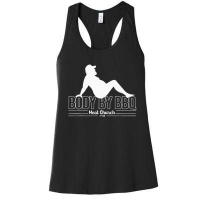 Body By Bbq Vintage Meat Church Hot Women's Racerback Tank