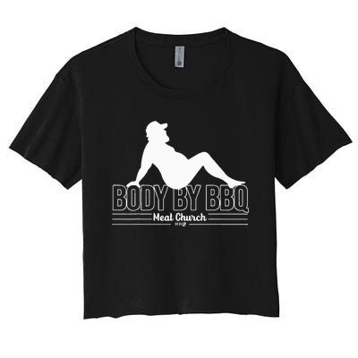 Body By Bbq Vintage Meat Church Hot Women's Crop Top Tee