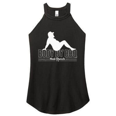 Body By Bbq Vintage Meat Church Hot Women's Perfect Tri Rocker Tank