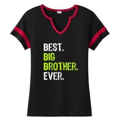 Best Big Brother Ever Teenager Older Sibling For Boys Ladies Halftime Notch Neck Tee