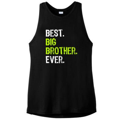 Best Big Brother Ever Teenager Older Sibling For Boys Ladies PosiCharge Tri-Blend Wicking Tank