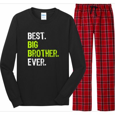 Best Big Brother Ever Teenager Older Sibling For Boys Long Sleeve Pajama Set