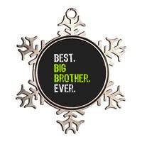 Best Big Brother Ever Teenager Older Sibling For Boys Metallic Star Ornament