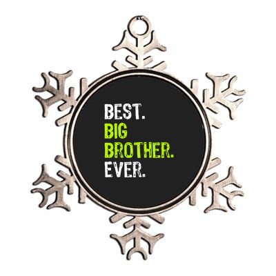 Best Big Brother Ever Teenager Older Sibling For Boys Metallic Star Ornament