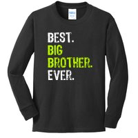 Best Big Brother Ever Teenager Older Sibling For Boys Kids Long Sleeve Shirt