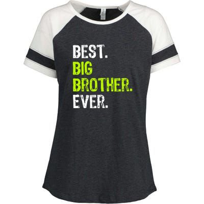 Best Big Brother Ever Teenager Older Sibling For Boys Enza Ladies Jersey Colorblock Tee