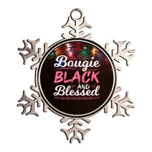 Bougie Black Blessed Dope Boujee Melanin Christmas Gift Tee Gift Metallic Star Ornament