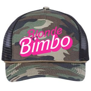 Blonde Bimbo Retro Rope Trucker Hat Cap