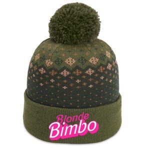 Blonde Bimbo The Baniff Cuffed Pom Beanie