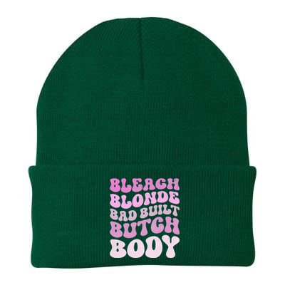 Bleach Blonde Bad Built Butch Body Knit Cap Winter Beanie