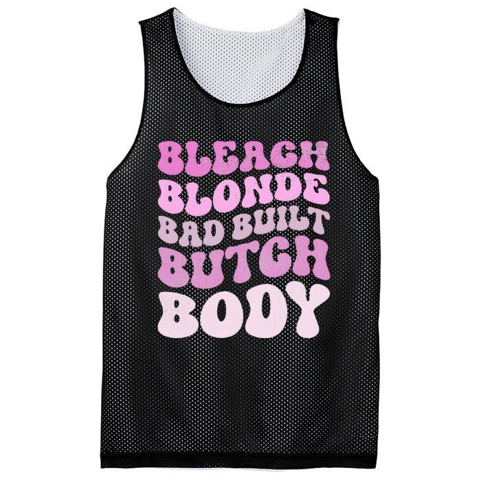 Bleach Blonde Bad Built Butch Body Mesh Reversible Basketball Jersey Tank