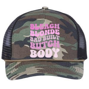 Bleach Blonde Bad Built Butch Body Retro Rope Trucker Hat Cap