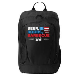 Beer Boobs Barbecue July 4th Memorial Celebration City Backpack