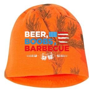 Beer Boobs Barbecue July 4th Memorial Celebration Kati - Camo Knit Beanie