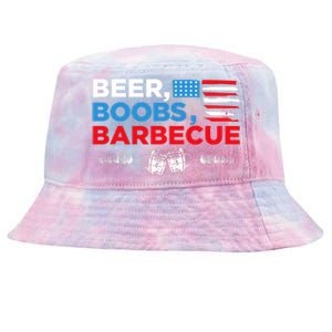 Beer Boobs Barbecue July 4th Memorial Celebration Tie-Dyed Bucket Hat