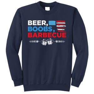 Beer Boobs Barbecue July 4th Memorial Celebration Sweatshirt