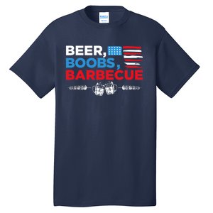 Beer Boobs Barbecue July 4th Memorial Celebration Tall T-Shirt