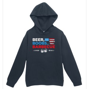 Beer Boobs Barbecue July 4th Memorial Celebration Urban Pullover Hoodie