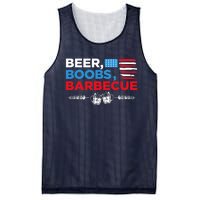 Beer Boobs Barbecue July 4th Memorial Celebration Mesh Reversible Basketball Jersey Tank