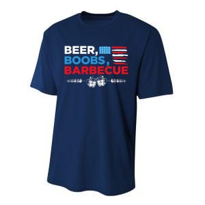 Beer Boobs Barbecue July 4th Memorial Celebration Performance Sprint T-Shirt