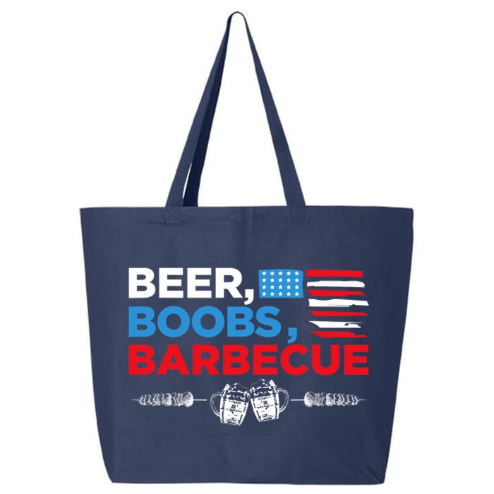 Beer Boobs Barbecue July 4th Memorial Celebration 25L Jumbo Tote