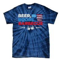 Beer Boobs Barbecue July 4th Memorial Celebration Tie-Dye T-Shirt