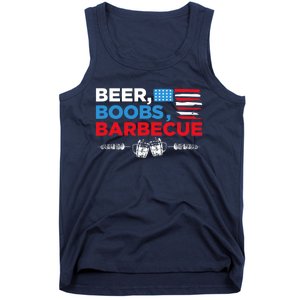 Beer Boobs Barbecue July 4th Memorial Celebration Tank Top