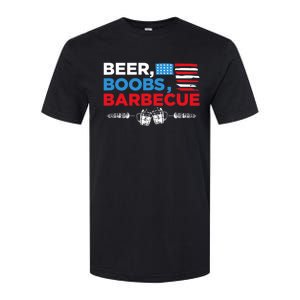 Beer Boobs Barbecue July 4th Memorial Celebration Softstyle CVC T-Shirt