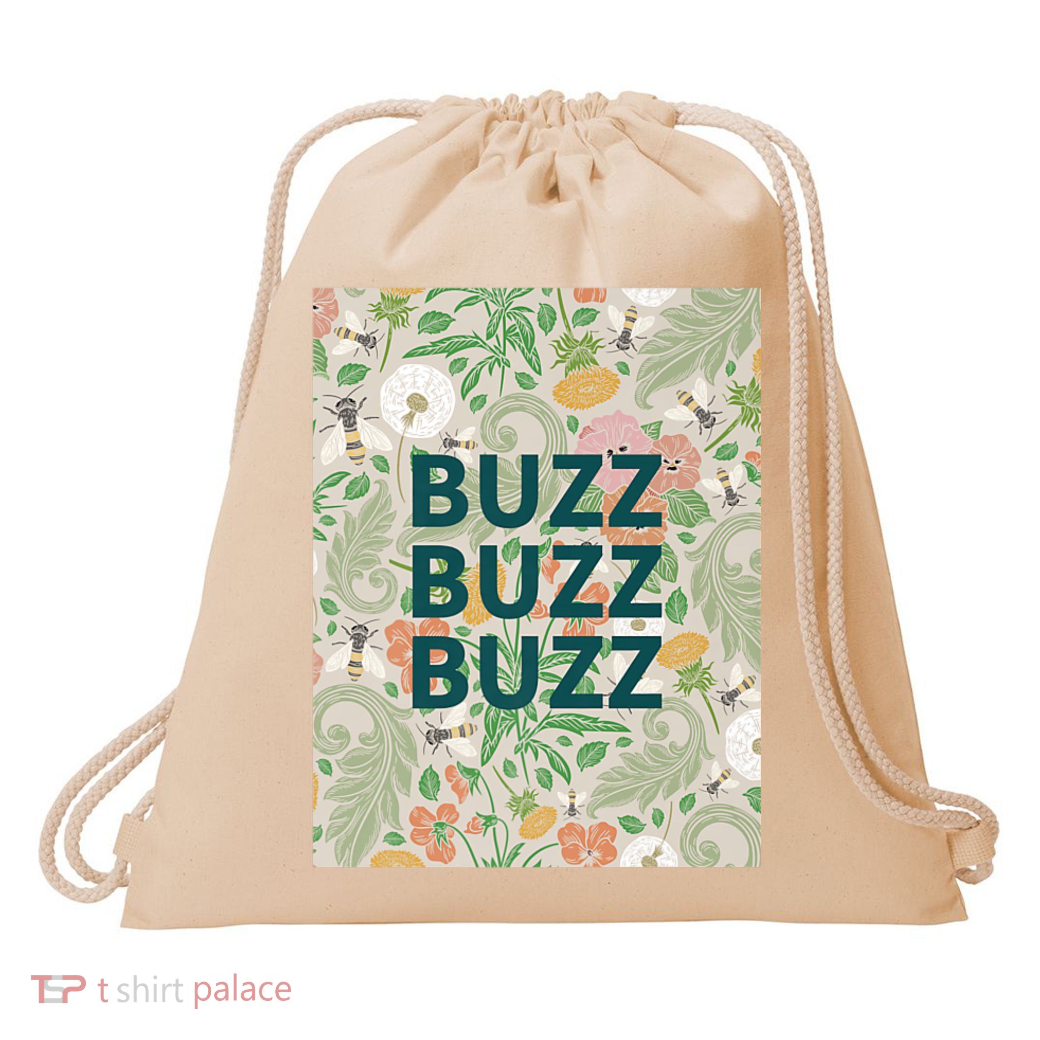 Buzz Buzz Buzz Drawstring Bag