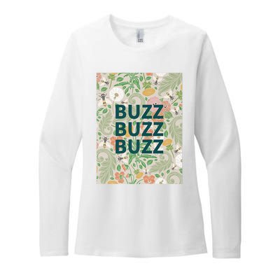 Buzz Buzz Buzz Womens CVC Long Sleeve Shirt