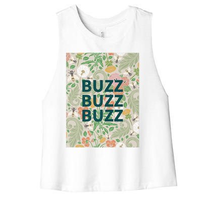 Buzz Buzz Buzz Women's Racerback Cropped Tank