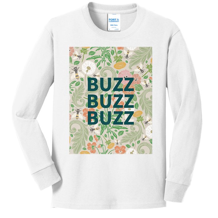 Buzz Buzz Buzz Kids Long Sleeve Shirt