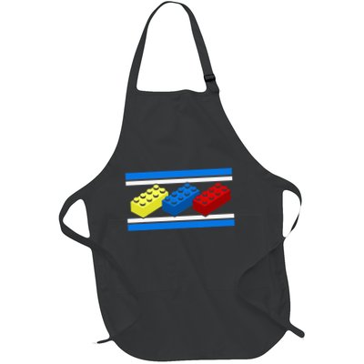 Building Bricks Blocks Master Builder Engineer Construction Full-Length Apron With Pockets
