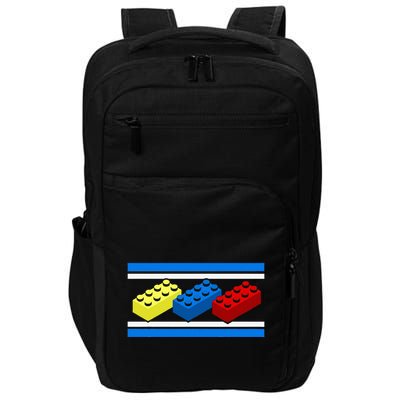 Building Bricks Blocks Master Builder Engineer Construction Impact Tech Backpack