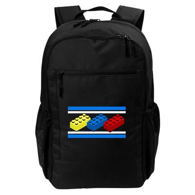 Building Bricks Blocks Master Builder Engineer Construction Daily Commute Backpack